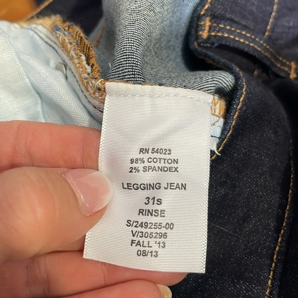 GAP 1969 Denim Women's 31 Short Legging Jean Mid Rise Dark wash NWT Stretch Y2K - Picture 13 of 14